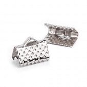 Зажим для ленты 10 мм. ник. текстурный