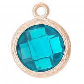 Подвеска "CRYSTALS" бирюзовая круг