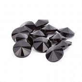 Стразы черные "Риволи", 8 мм.