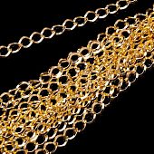 Цепь 8х6 мм. золот.