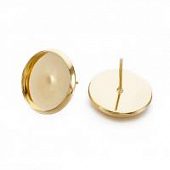 Пуссеты с платформой для заливки 14 мм. (золот.)