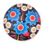 Кнопка Chunk стеклянная "Растительный узор" #2