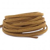 Замшевый шнур горчичный