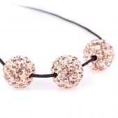 Бусина "Стразовая" Персиковая