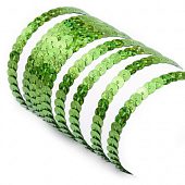 Пайетки на нити зеленые