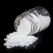 Стеклянная крошка прозрачная с перламутровым эффектом, 3-1,5 мм.