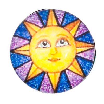 Кнопка Chunk стеклянная "Солнце"  #5