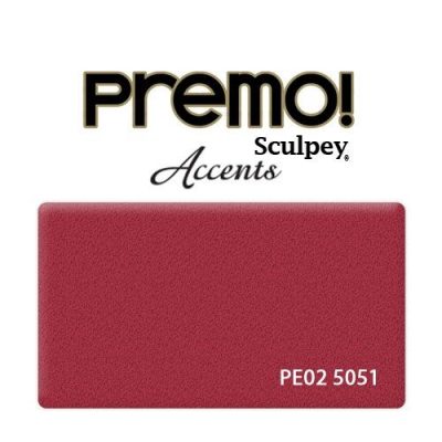 Полимерная глина Sculpey Premo, красный с блестками (5051)