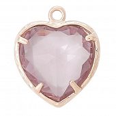 Подвеска "CRYSTALS" светло-розовая сердце