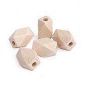 Бусина деревянная "Многогранный бочонок"