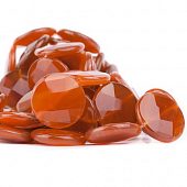 Сердолик граненый - бусина круг, 30х8 мм.