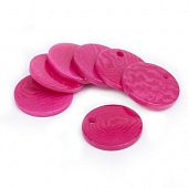 Подвеска Тагуа круглая "Бланк" 15 мм. фуксия