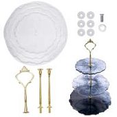 Фруктовница - этажерка круглая, 3 уровня, молды и фурнитура для сборки