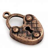 Подвеска "Замок с заклепками, сеточка" медн.