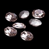 Стразы персиковые "Овал", 8x6x3 мм.