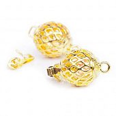 Замок вкладыш "Шар-сеточка" золот.