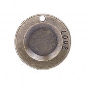 Подвеска "Тарелочка круглая" бронз.