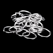 Колечки одинарные 10х1 мм. сереб.