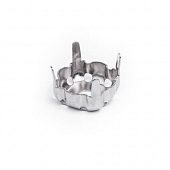 Цапы (касты, оправы) для страз - форма кюшон ник., 10x10 мм.