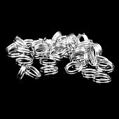 Колечки двойные 5х0,7 мм. сереб.