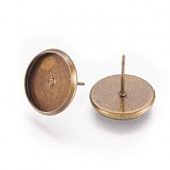 Пуссеты с платформой для заливки 12 мм. (бронз.)