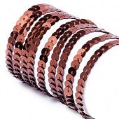 Пайетки на нити коричневые