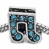 Бусина PNDR "Нотки" голубая