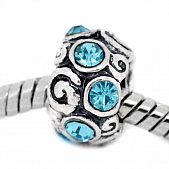 Бусина PNDR "Вьюга" голуб.