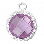 Подвеска "CRYSTALS" сиреневая круг