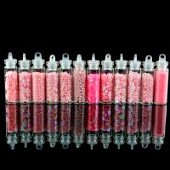 Декор, 12 штук для эпоксидной смолы, нейл-арта, скрапбукинга, розовый