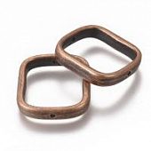 Бусина - рамка "Мягкий квадрат" мед.