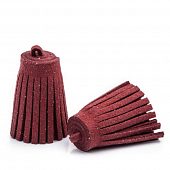 Подвеска - кисть замшевая кирпичная, 30х12 мм.