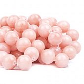 Нефрит темно-лососевый "Пастель" - бусина шар, 16 мм.