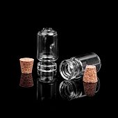 Баночка с пробкой 27х13 мм, с круглым дном.