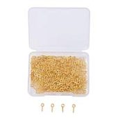 Штифты с петелькой 10х4 мм. в пластиковом контейнере, 300 шт., цвет: золото