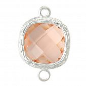 Коннектор "CRYSTALS" персиковый квадрат