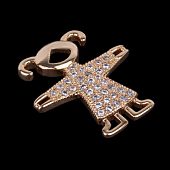 Коннектор LUX "Девочка с хвостиками" золот.