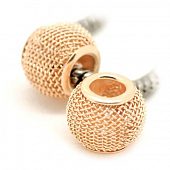 Бусина PNDR "Сеточка" 12х10 мм. золотая