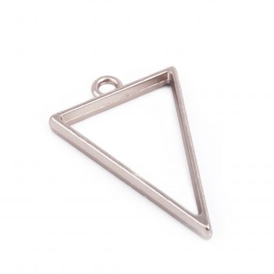 Кулон-контур "Треугольник" матовый никель