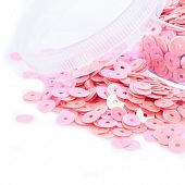 Пайетки 4 мм. светло-коралловые