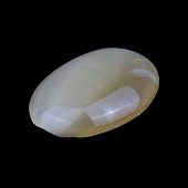 Стеклянный кабошон "Шелк" темно-желтые, 18x13x3.5 мм.