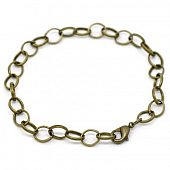 Браслет 20 см. с карабином бронз.