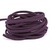 Шнур замшевый баклажан