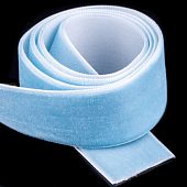 Бархатная лента 25 мм. голубая