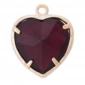 Подвеска "CRYSTALS" вишневая сердце