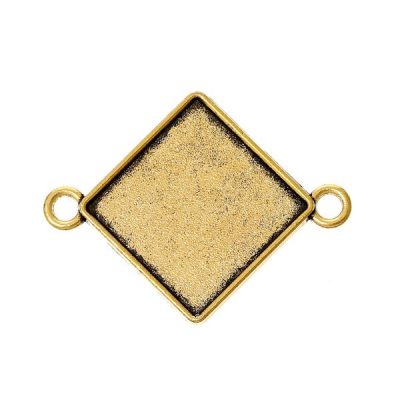 Коннектор для вставки "Ромб" (вн. разм. 28 мм.) золот.