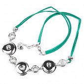 Колье Chunk на 3 кнопки зеленое