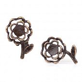 Пуссеты "Пиончик" бронз.