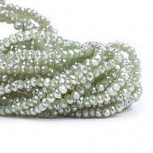 Бусина - рондель граненая оливковая #1, 2,5х2 мм.