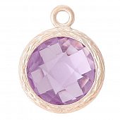 Подвеска "CRYSTALS" светло-сиреневая круг